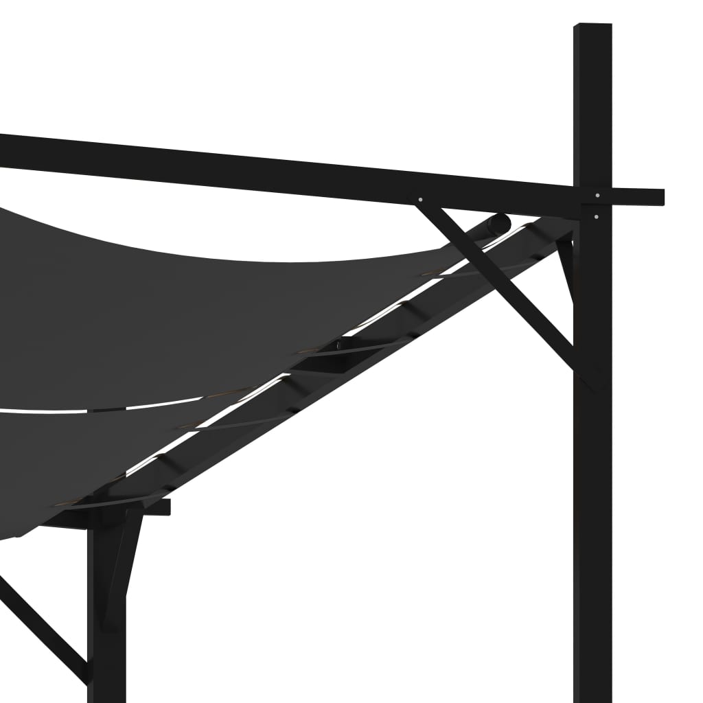 Sjenica s pomičnim krovom 600 x 300 x 233 cm antracit