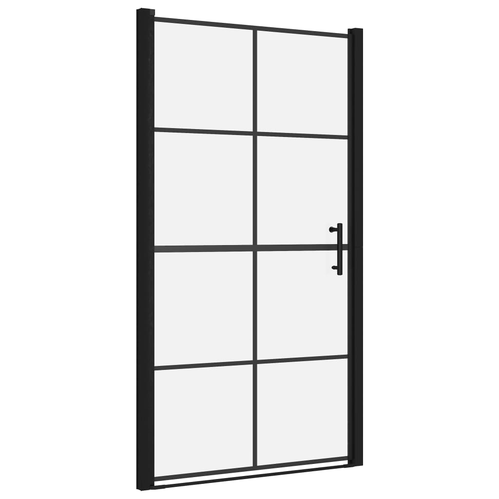 Vrata za tuš od kaljenog stakla 100 x 178 cm crna