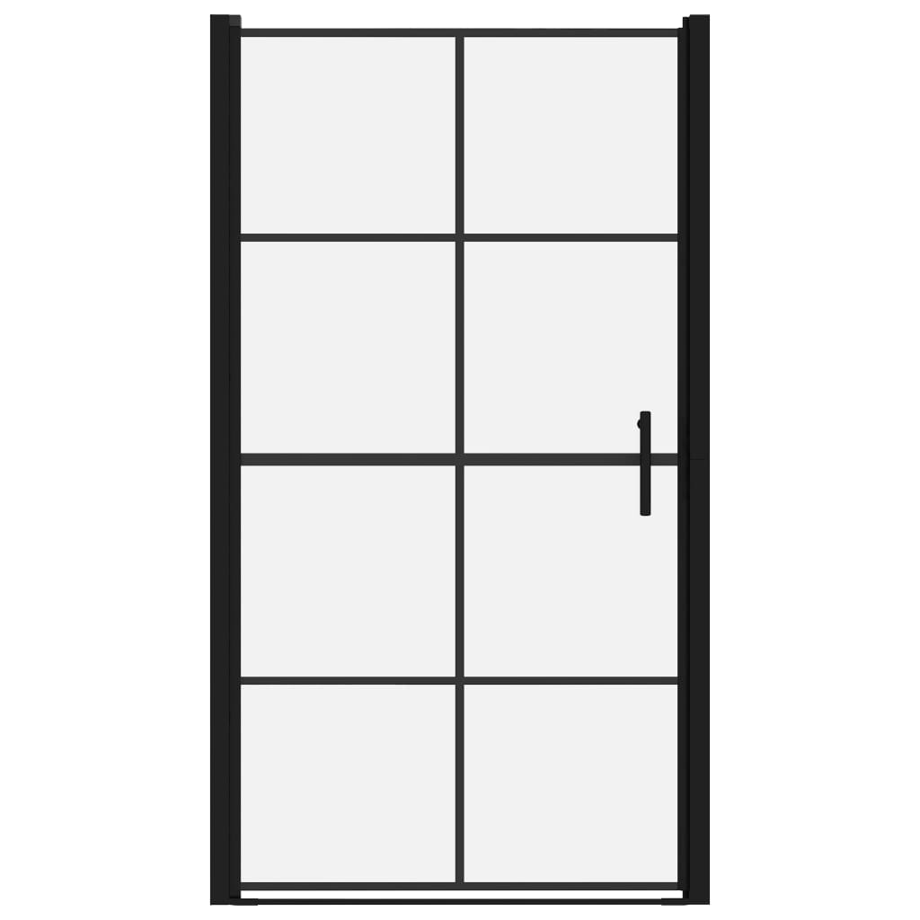 Vrata za tuš od kaljenog stakla 100 x 178 cm crna