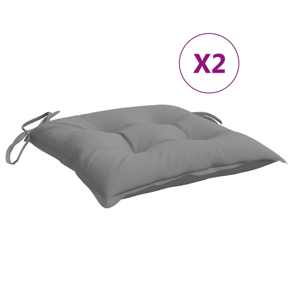 Jastuci za stolice 2 kom sivi 50 x 50 x 7 cm od tkanine Oxford