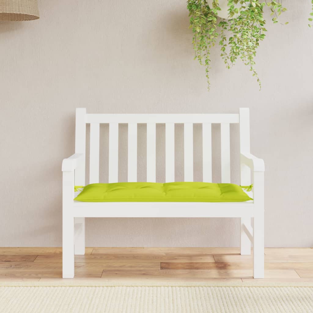 Jastuk za vrtnu klupu jarkozeleni 100x50x7 cm od tkanine Oxford