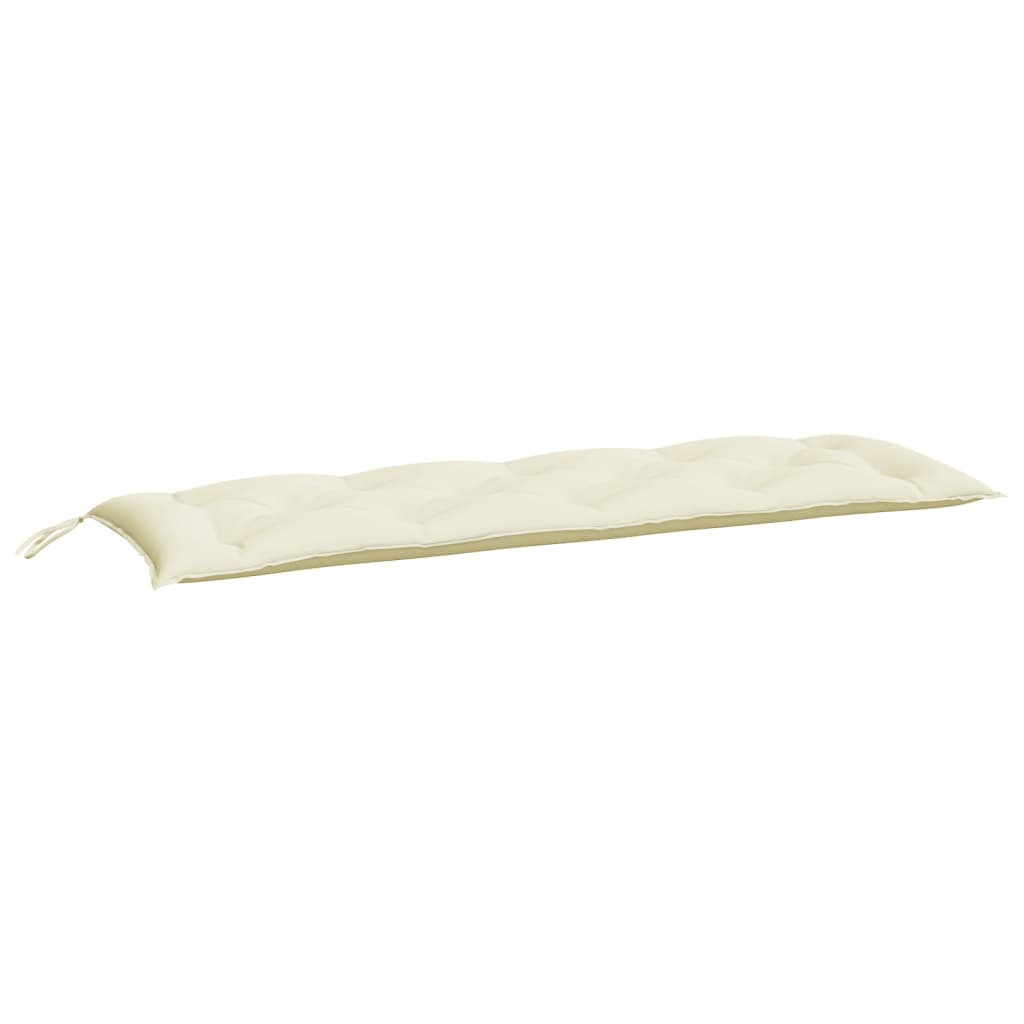 Jastuk za vrtnu klupu krem bijeli 150x50x7 cm od tkanine Oxford