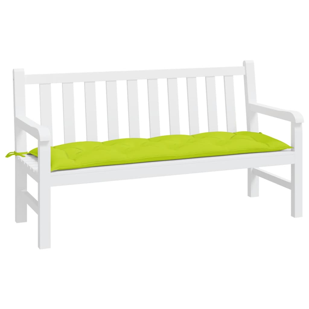 Jastuk za vrtnu klupu jarkozeleni 150x50x7 cm od tkanine Oxford