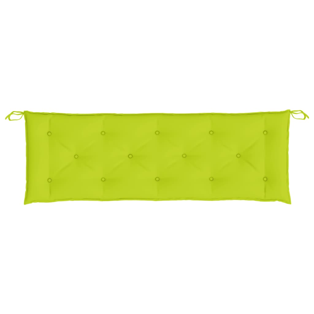 Jastuk za vrtnu klupu jarkozeleni 150x50x7 cm od tkanine Oxford