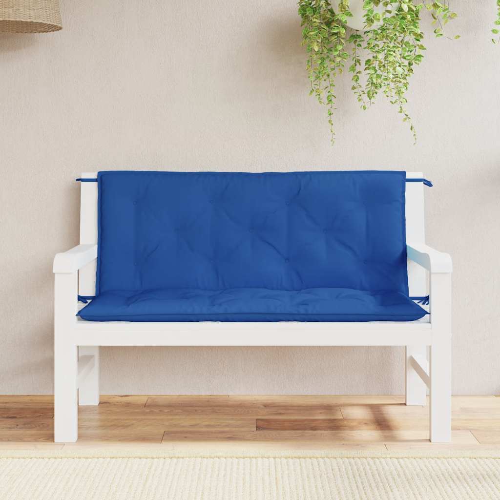 Jastuk za vrtnu klupu plavi 120 x (50+50) x 7 cm tkanina Oxford