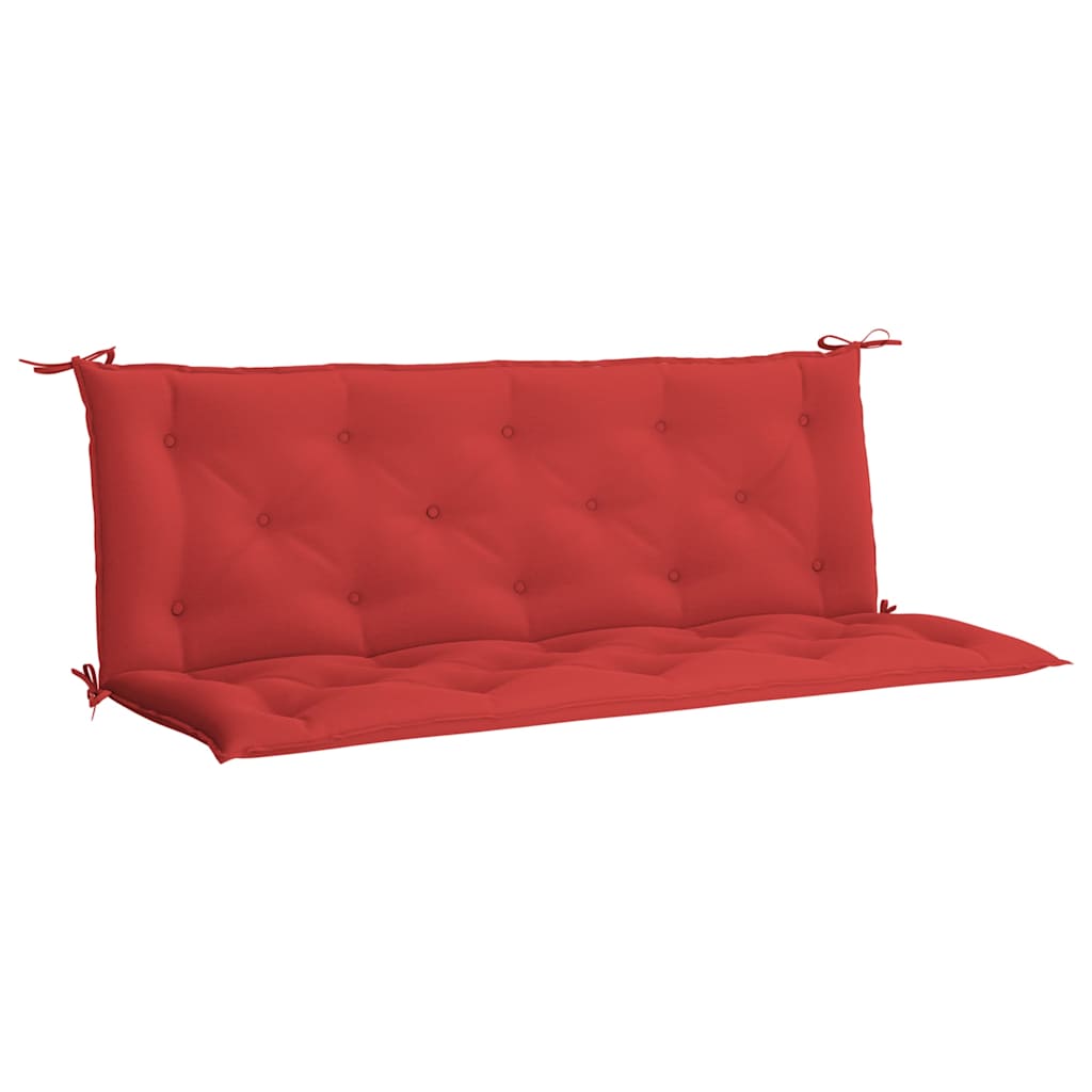 Jastuk za vrtnu klupu crveni 150x(50+50)x7 cm od tkanine Oxford