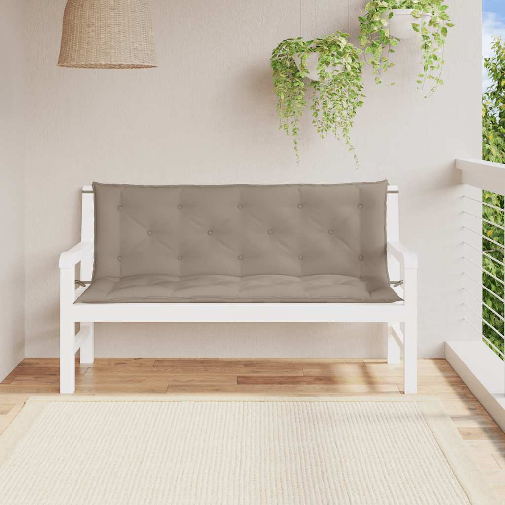 Jastuk za vrtnu klupu smeđesivi 150x(50+50)x7 cm tkanina Oxford