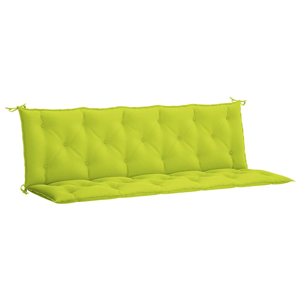 Jastuk za vrtnu klupu jarkozeleni 180x(50+50)x7 cm od tkanine