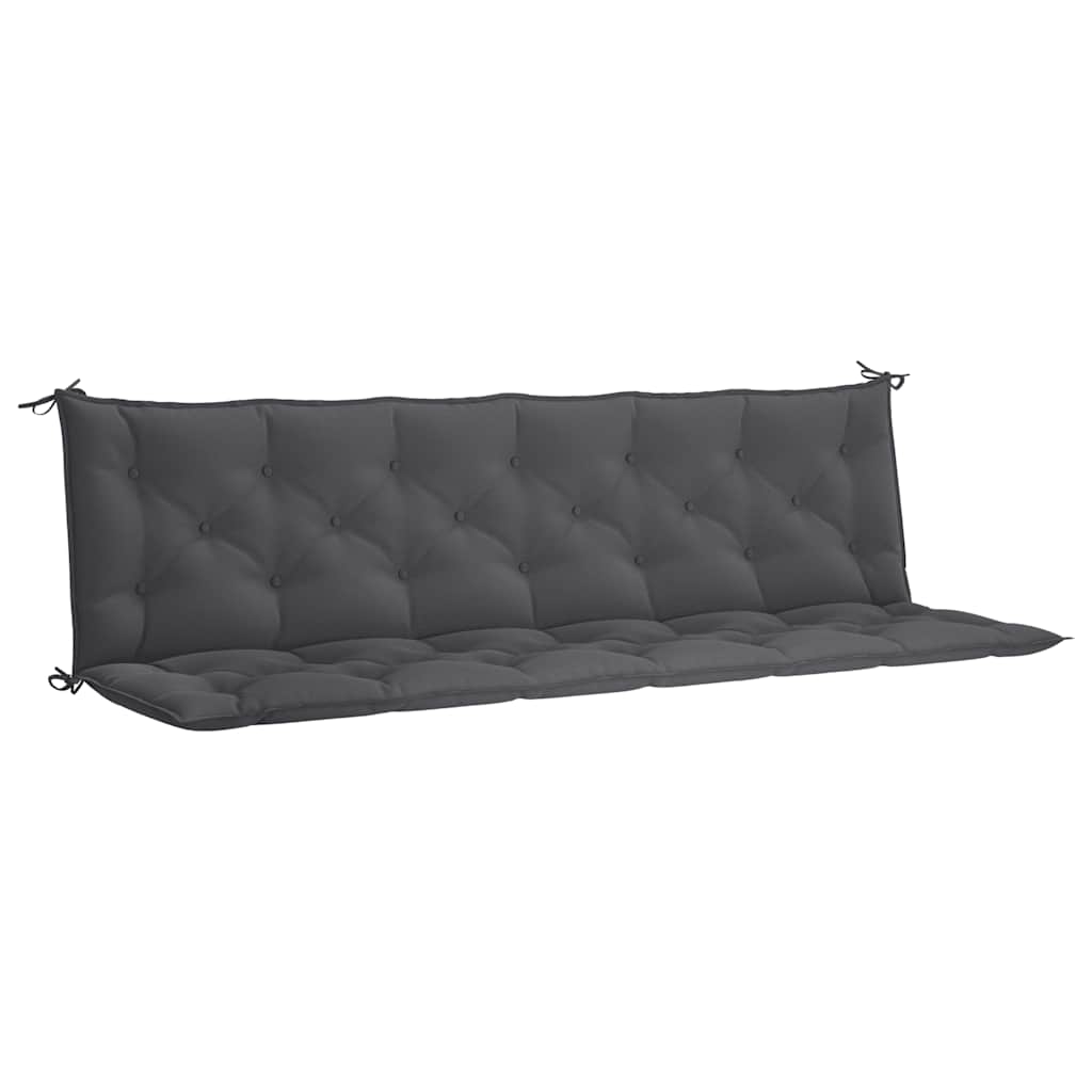 Jastuk za vrtnu klupu antracit 200x(50+50)x7 cm tkanina Oxford