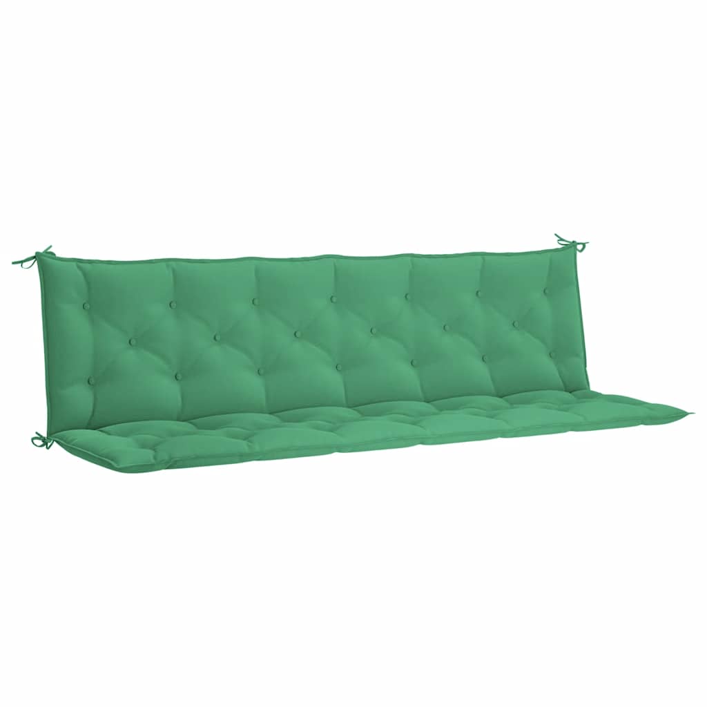 Jastuk za vrtnu klupu zeleni 200x(50+50)x7 cm od tkanine Oxford