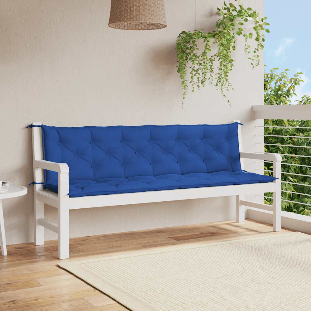 Jastuk za vrtnu klupu plavi 200 x (50+50) x 7 cm tkanina Oxford