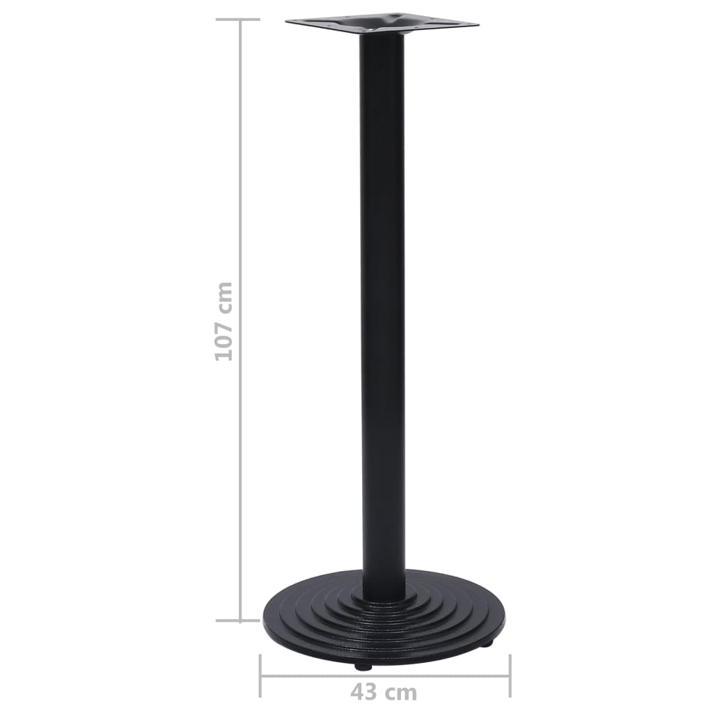 Noga za stol za bistro crna Ø43x107 cm Lijevano željezo