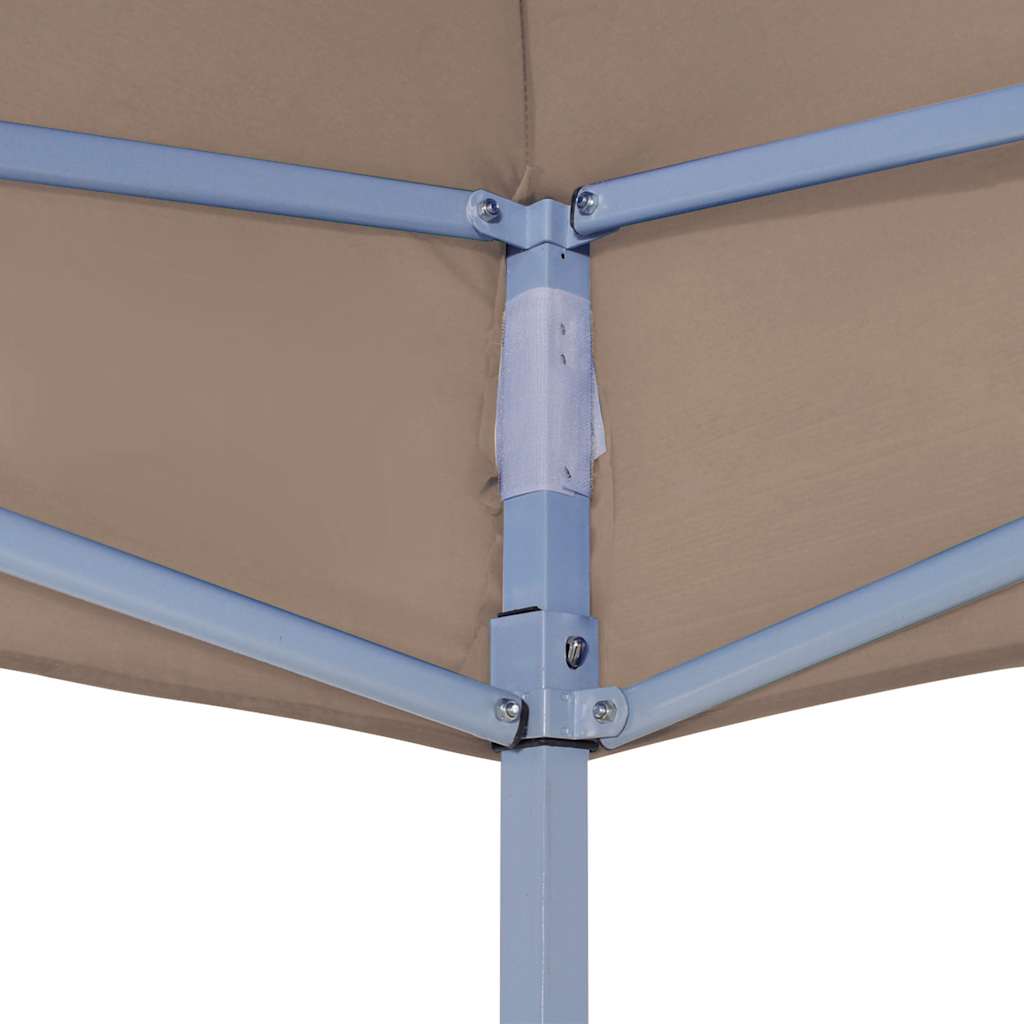Krov za šator za zabave 3 x 3 m smeđe-sivi 270 g/m²
