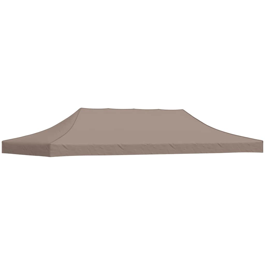 Krov za šator za zabave 6 x 3 m smeđe-sivi 270 g/m²