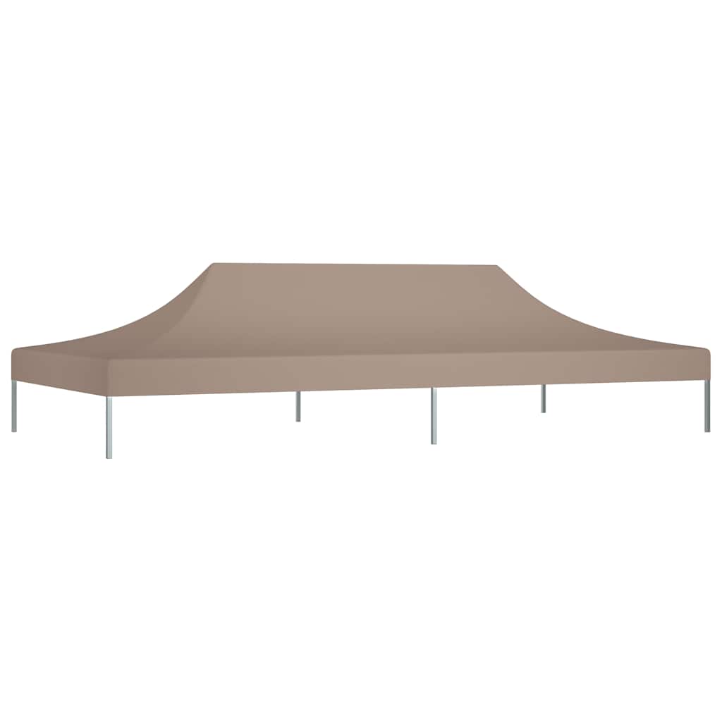 Krov za šator za zabave 6 x 3 m smeđe-sivi 270 g/m²