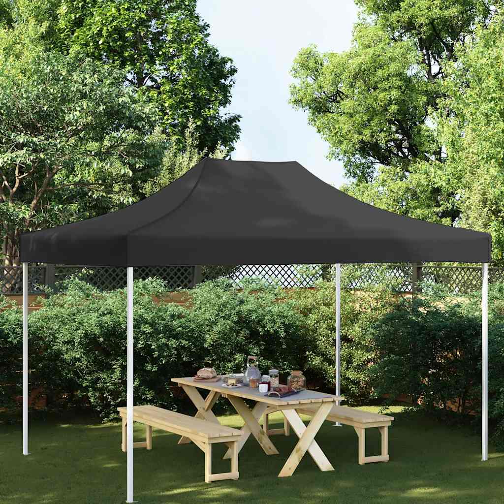 Krov za šator za zabave 4,5 x 3 m crni 270 g/m²