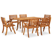 Vrtni blagovaonski set od 7 dijelova 150x90 cm masivno drvo akacije
