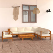 Vrtni set za sjedenje s jastucima, 8 dijelova, 100 x 60 cm, akacija
