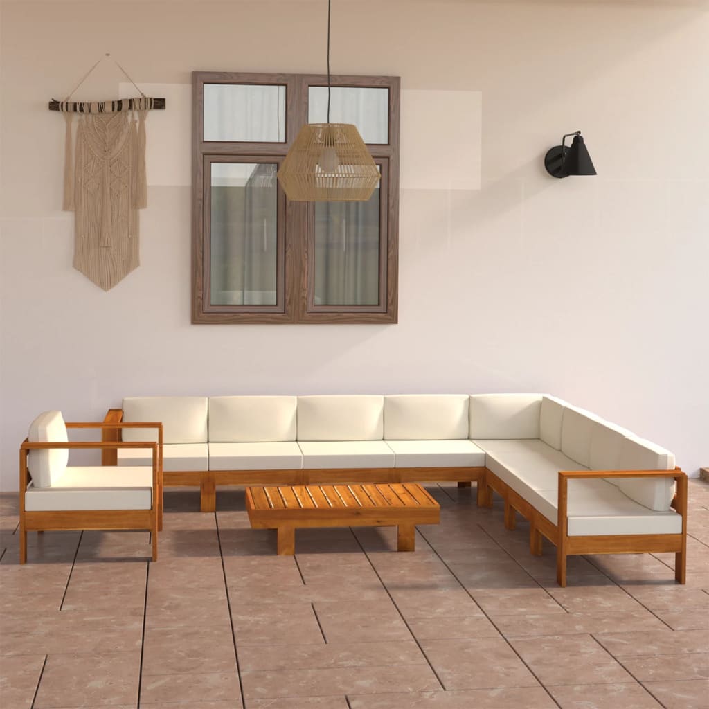 Vrtni set za sjedenje s jastucima, 100 x 60 cm, akacija
