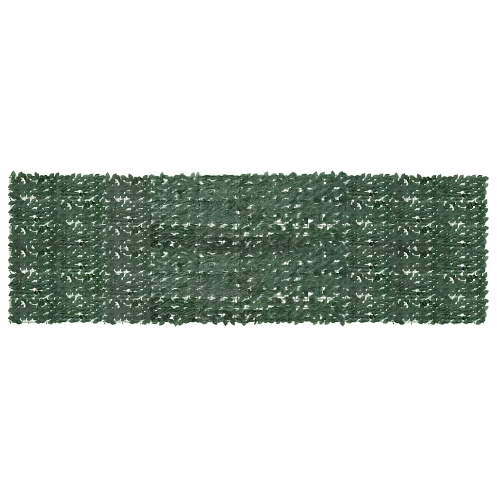 Balkonski zastor s tamnozelenim lišćem 500 x 150 cm