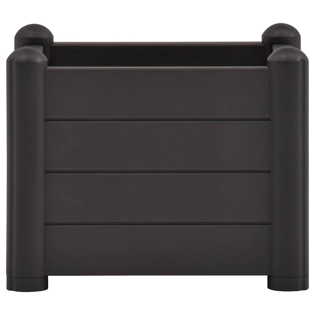Povišena vrtna gredica PP antracit 43 x 43 x 35 cm