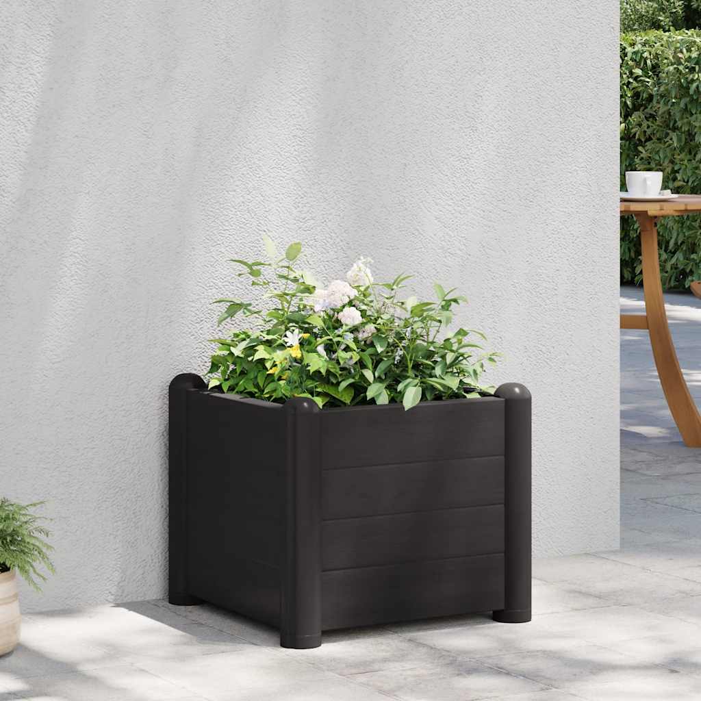 Povišena vrtna gredica PP antracit 43 x 43 x 35 cm