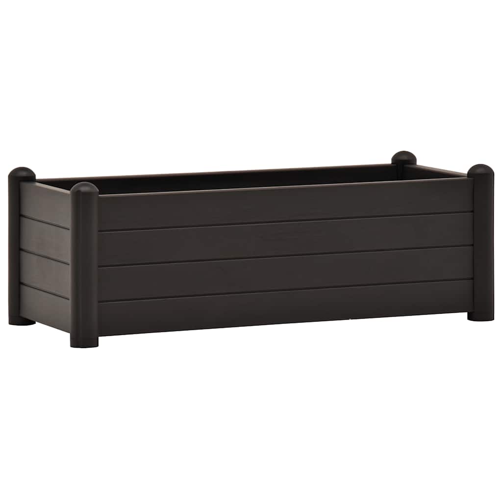 Povišena vrtna gredica PP antracit 100 x 43 x 35 cm