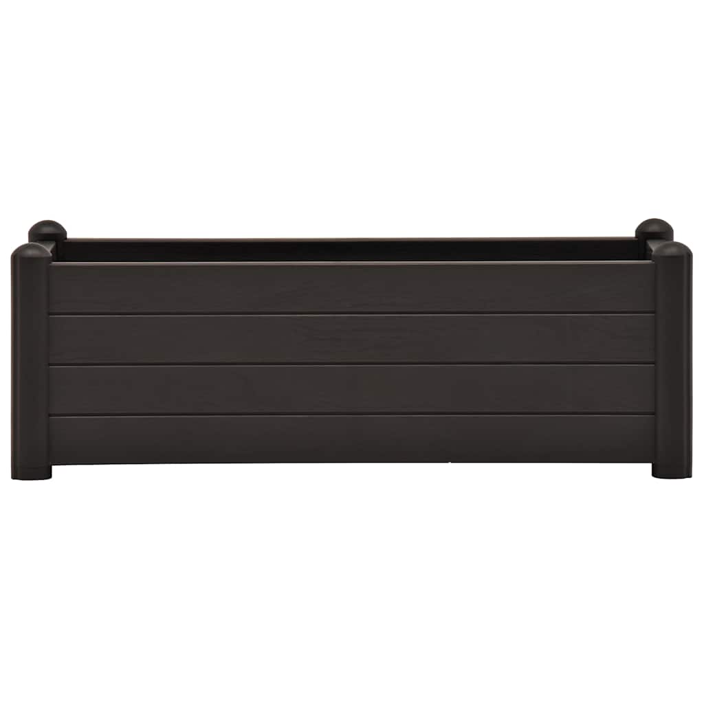 Povišena vrtna gredica PP antracit 100 x 43 x 35 cm