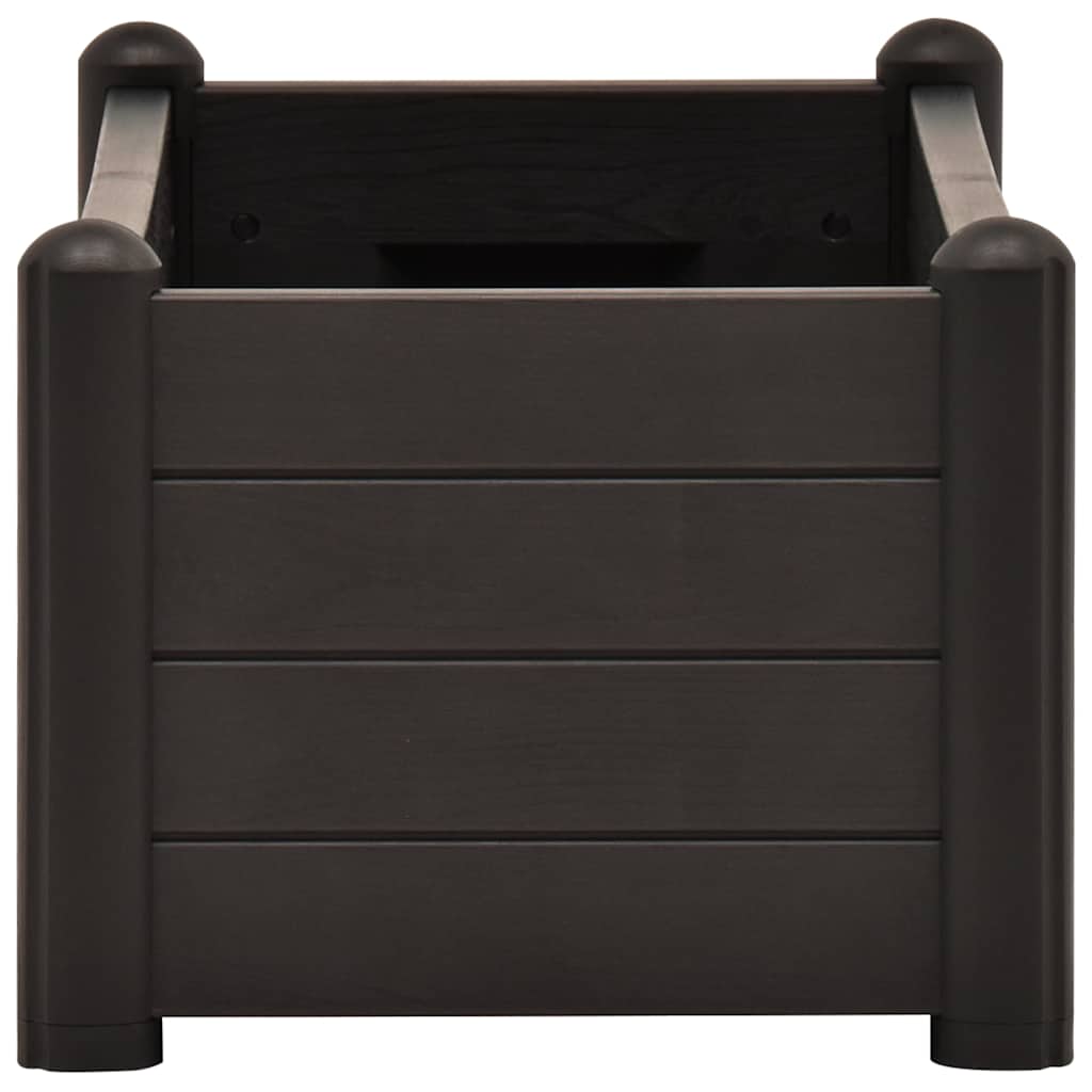 Povišena vrtna gredica PP antracit 100 x 43 x 35 cm