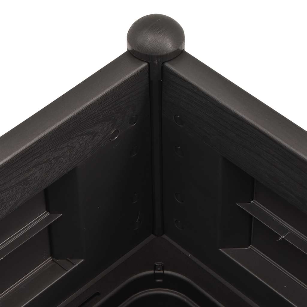 Povišena vrtna gredica PP antracit 100 x 43 x 35 cm