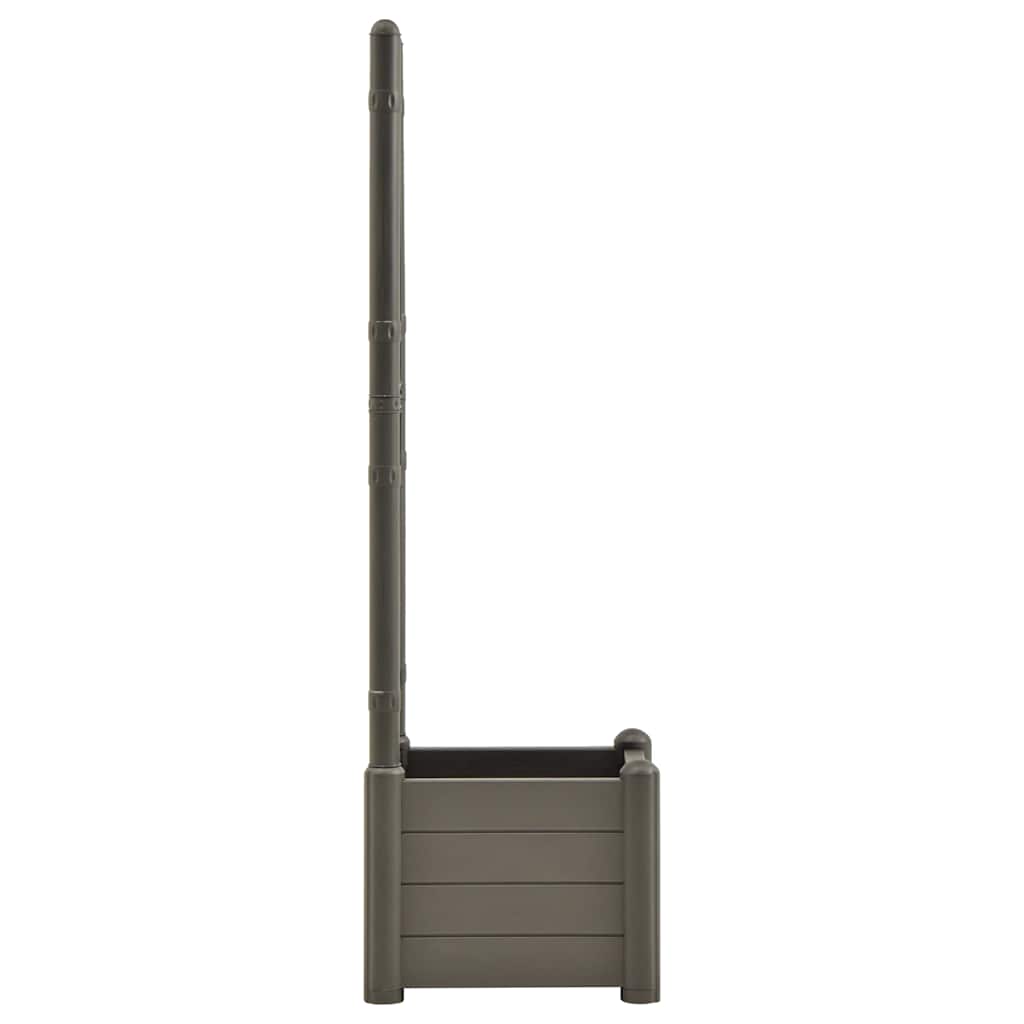 Vrtna sadilica s rešetkom PP antracit 43 x 43 x 142 cm