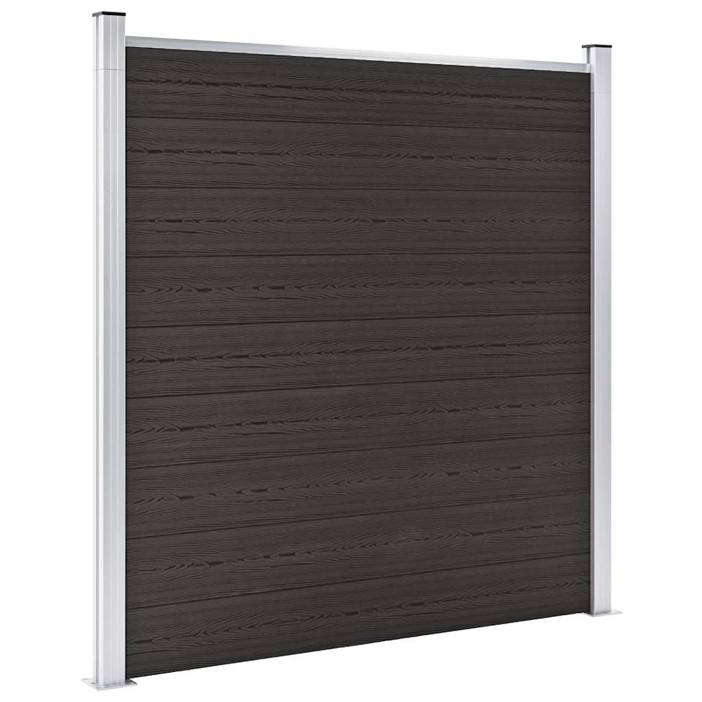 Panel za ogradu WPC 180 x 186 cm crni