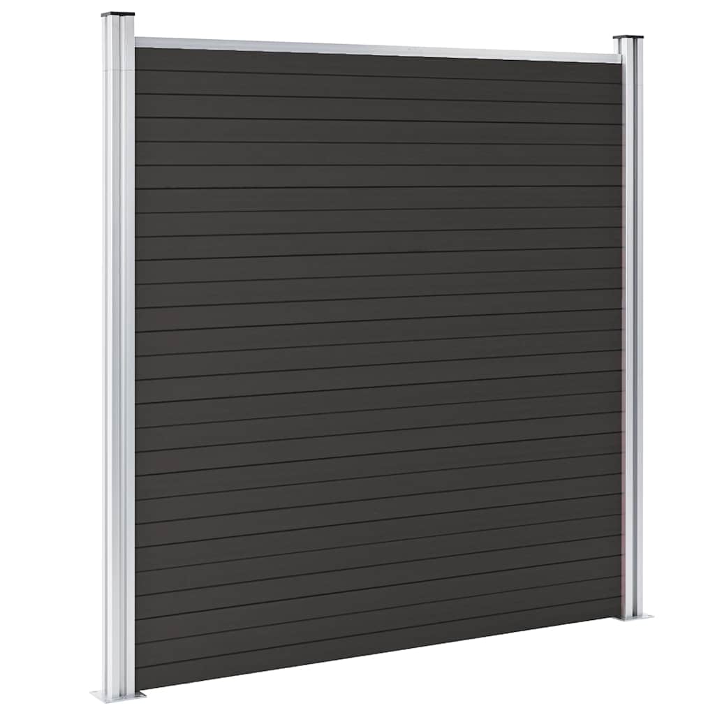 Panel za ogradu WPC 180 x 186 cm crni