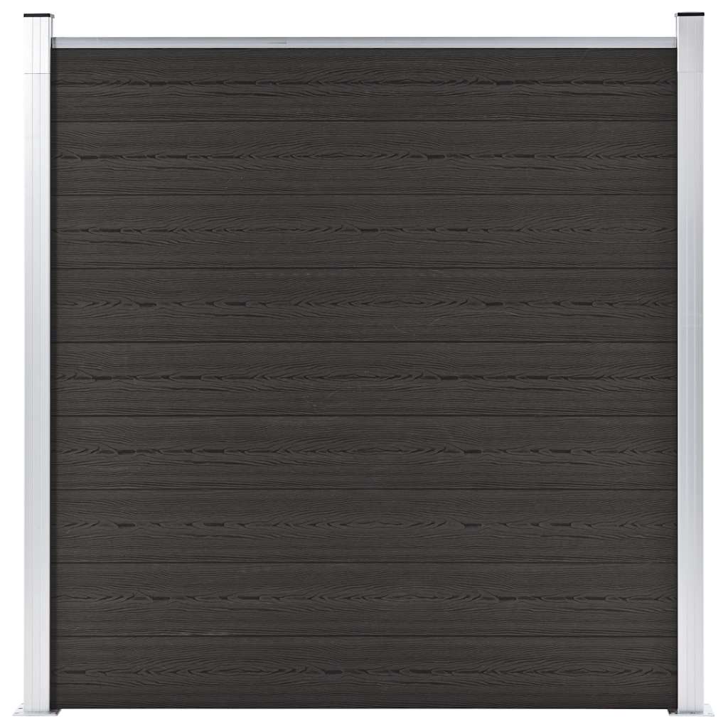 Panel za ogradu WPC 180 x 186 cm crni