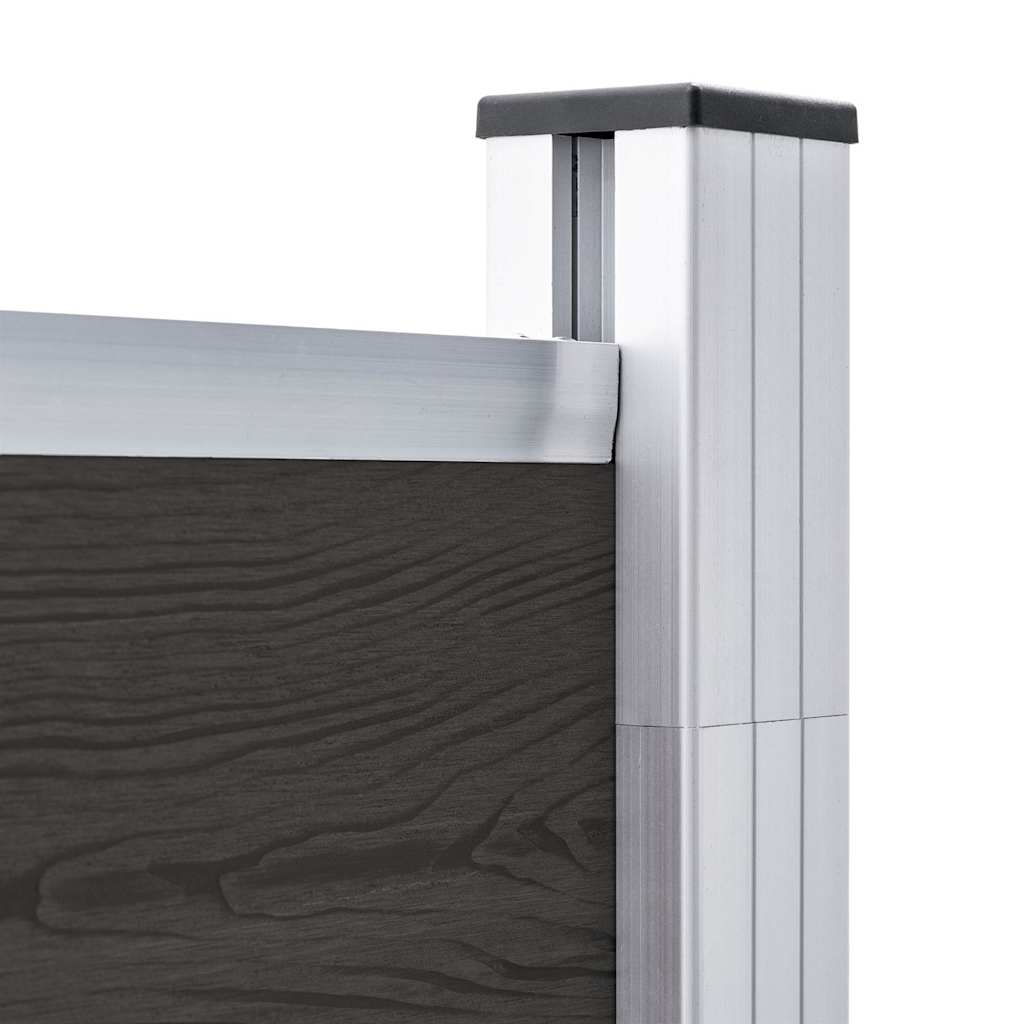 Panel za ogradu WPC 180 x 186 cm crni