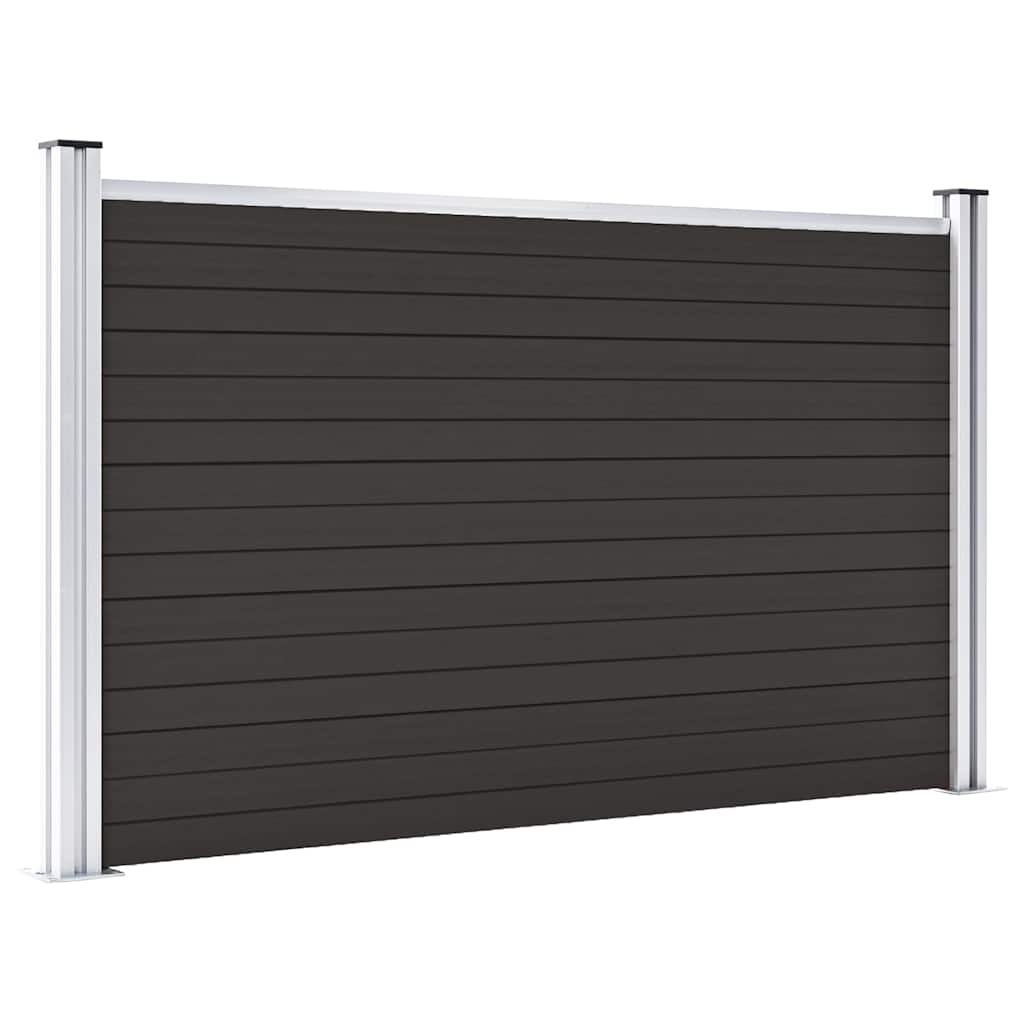 Panel za ogradu WPC 180 x 105 cm crni