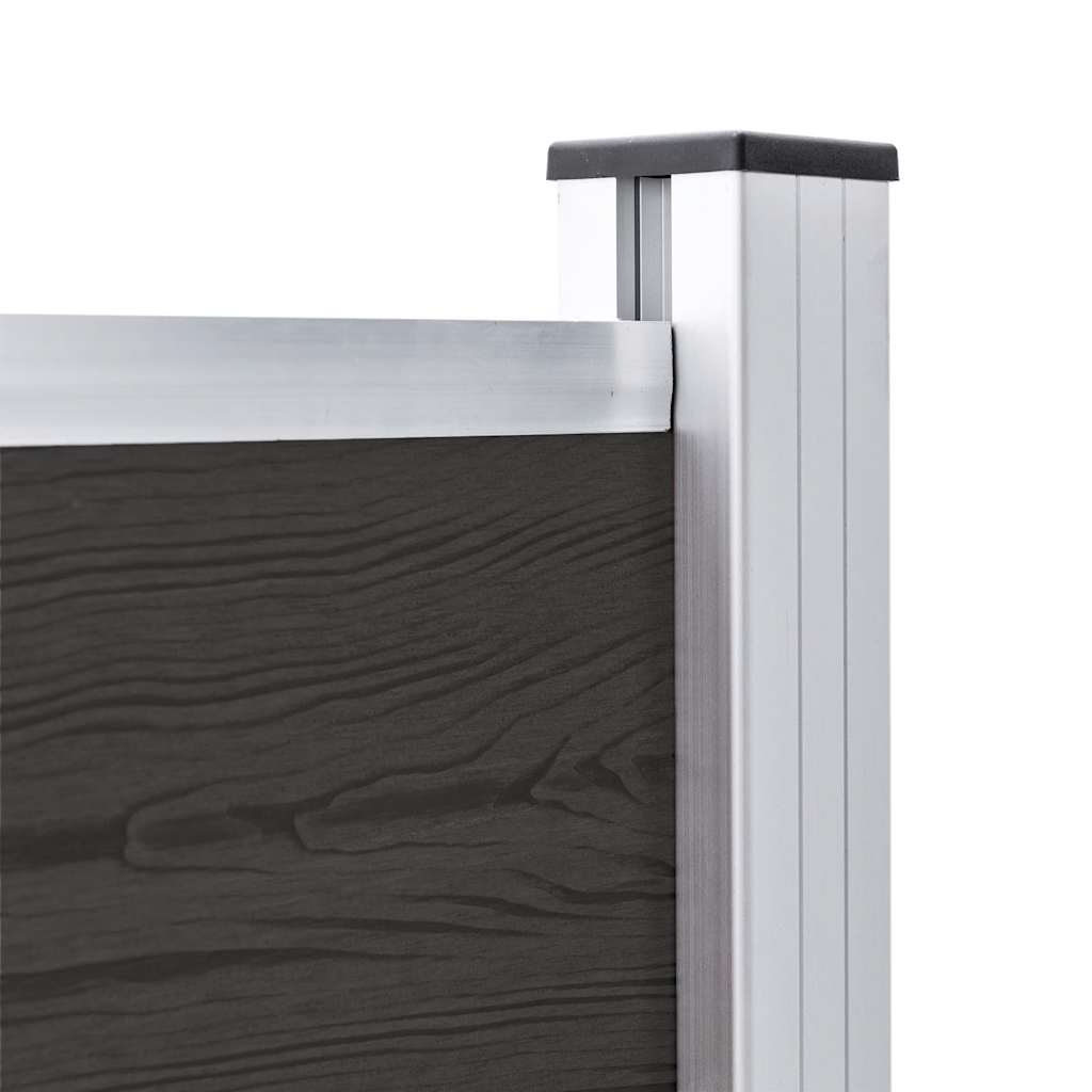 Panel za ogradu WPC 180 x 105 cm crni