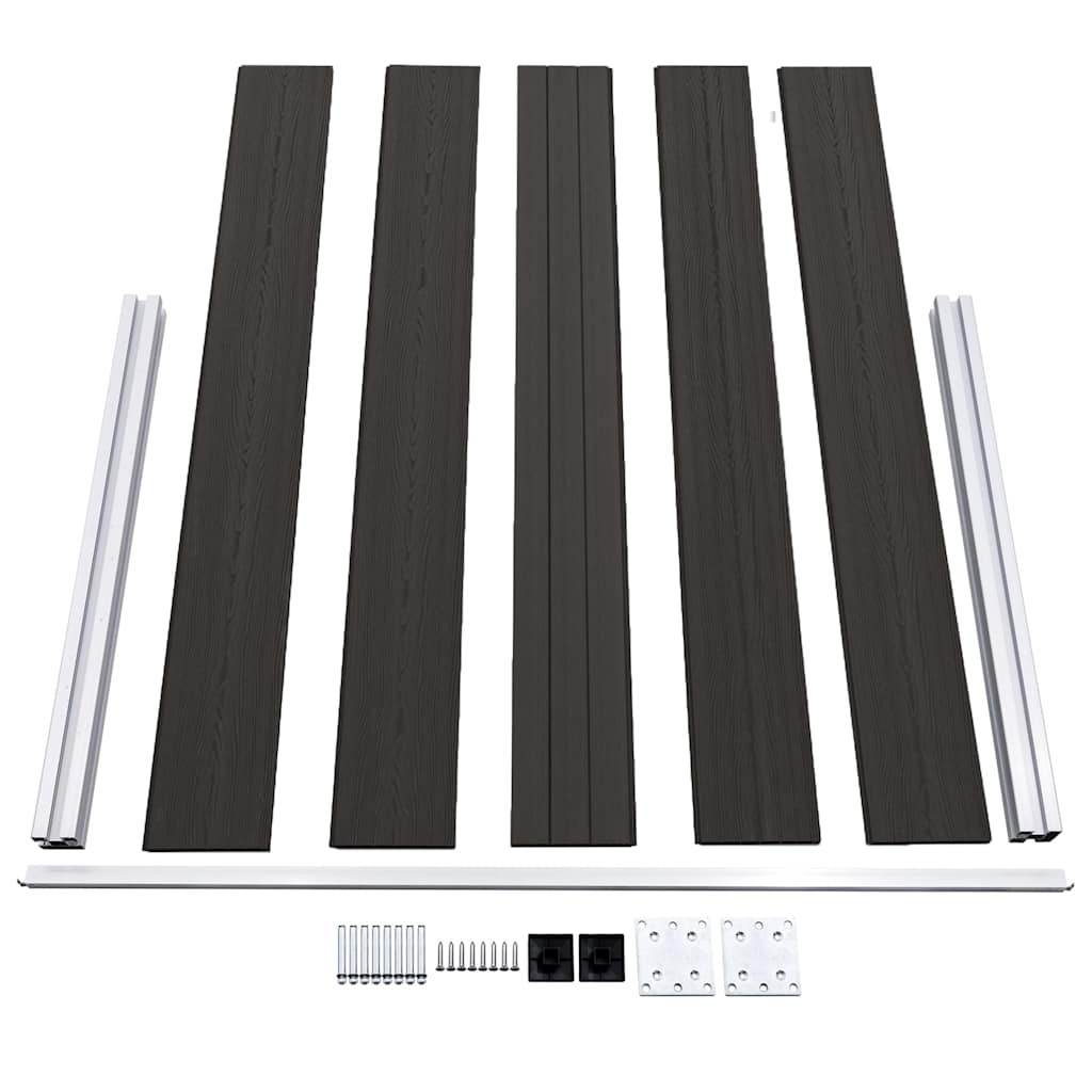 Panel za ogradu WPC 180 x 105 cm crni
