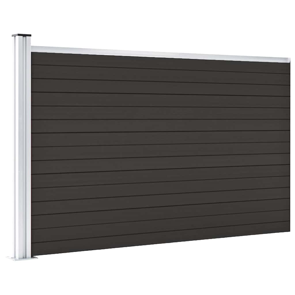 Panel za ogradu WPC 175 x 105 cm crni