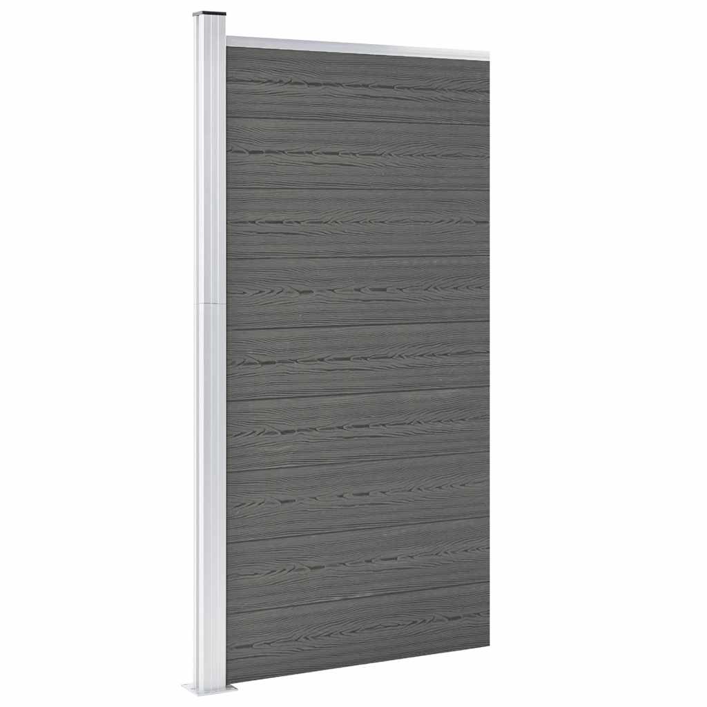 Panel za ogradu WPC 95 x 186 cm sivi