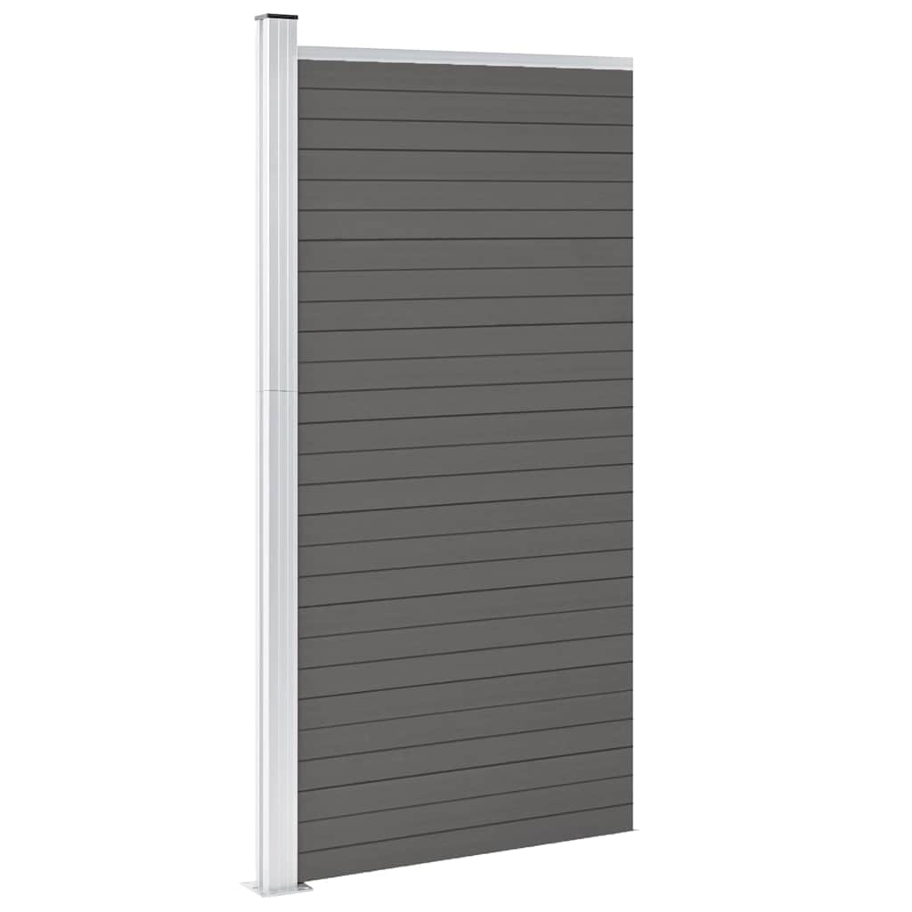 Panel za ogradu WPC 95 x 186 cm sivi