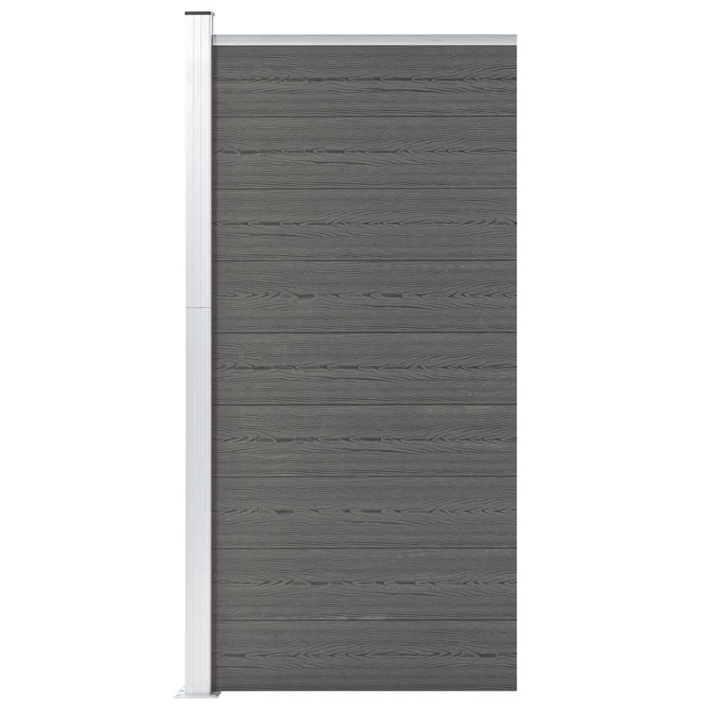 Panel za ogradu WPC 95 x 186 cm sivi