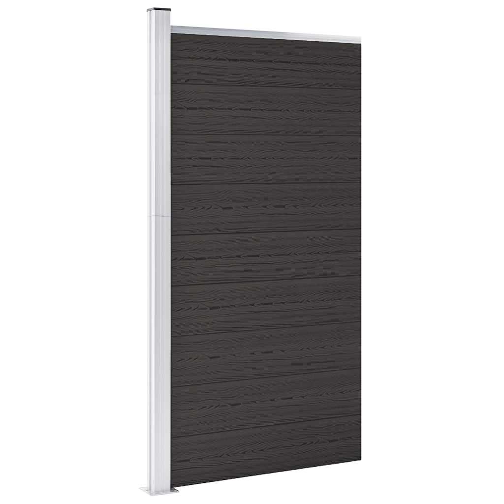 Panel za ogradu WPC 95 x 186 cm crni