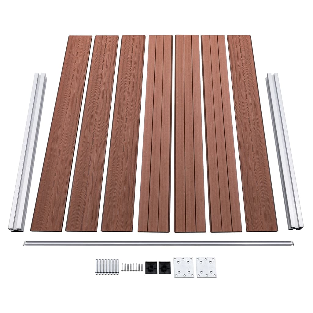 Panel za ogradu WPC 180 x 146 cm smeđi