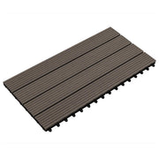 Pločice za decking 6 pcs Tamno smeđa 60 x 30 cm