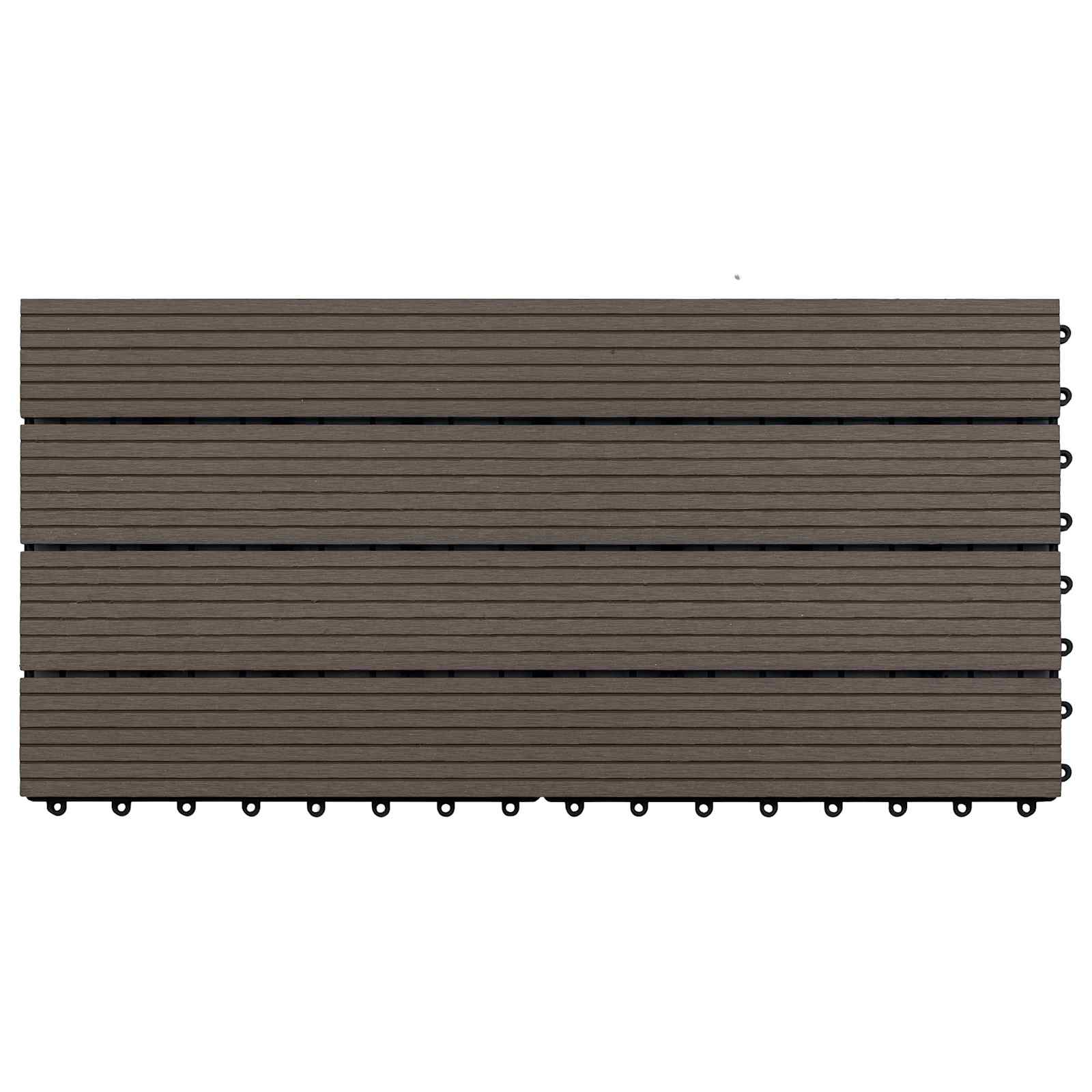 Pločice za decking 6 pcs Tamno smeđa 60 x 30 cm
