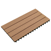 Pločice za decking 6 pcs Smeđa 60 x 30 cm Drvoplastična smjesa