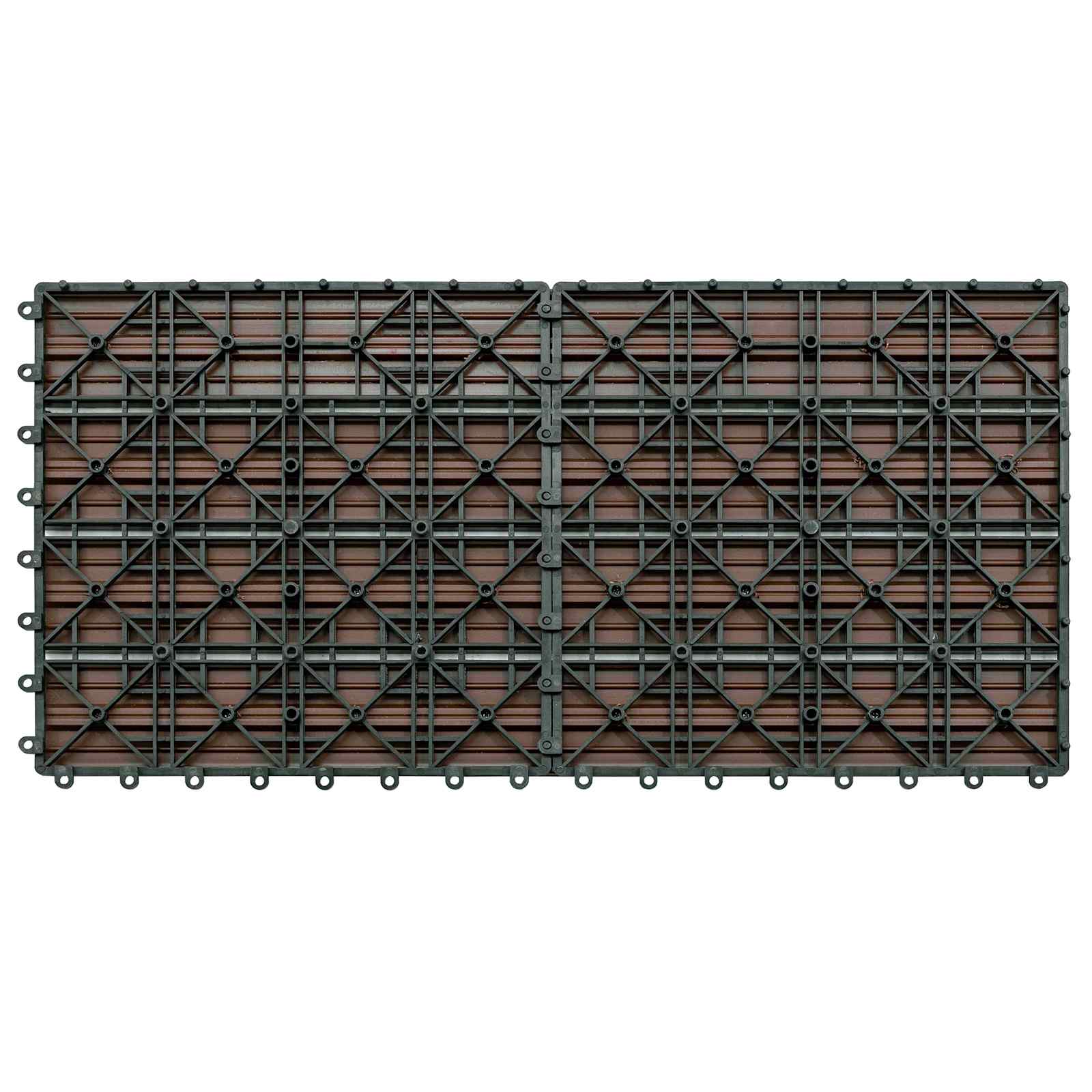 Pločice za decking 6 pcs Smeđa 60 x 30 cm Drvoplastična smjesa