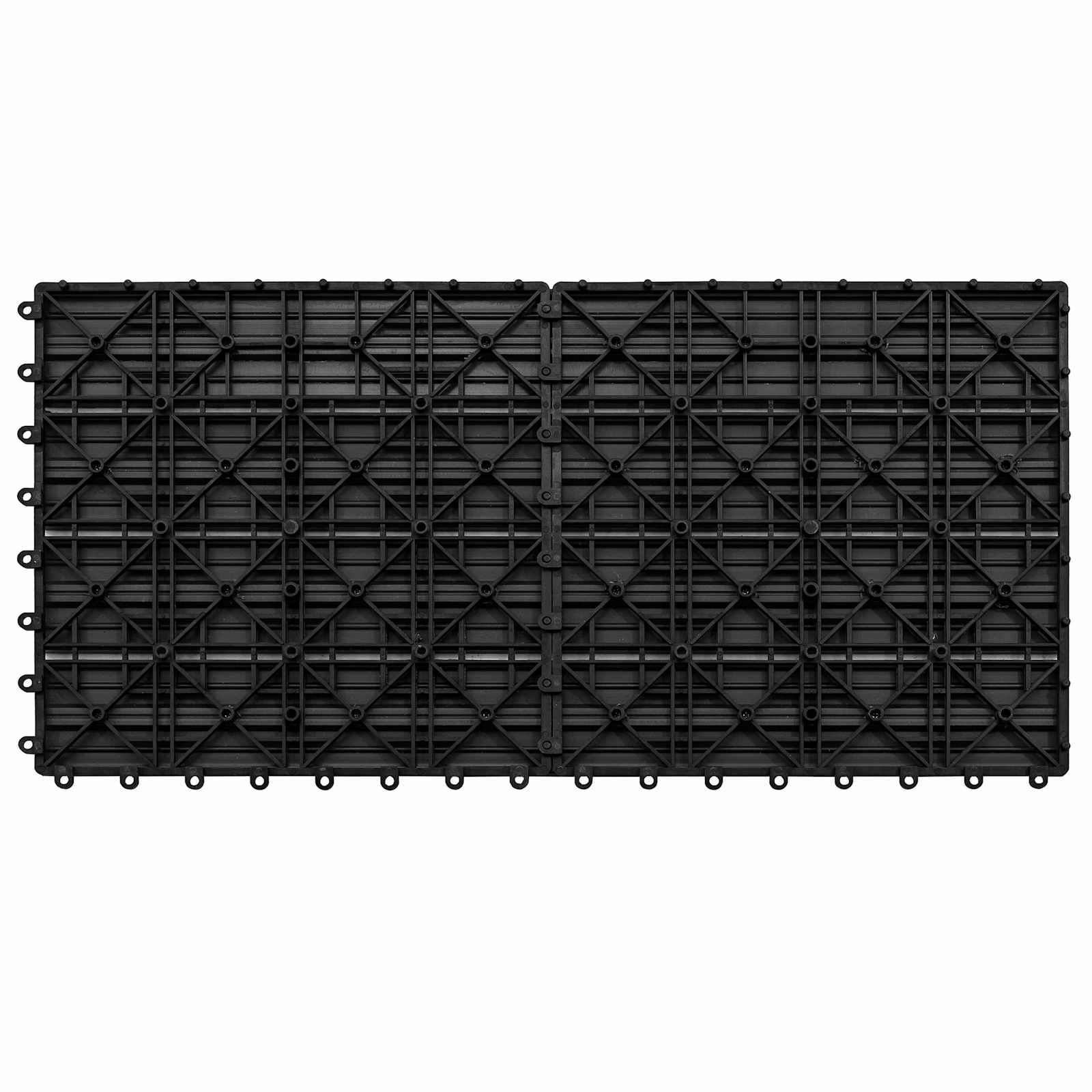 Pločice za decking 6 pcs Crna 60 x 30 cm Drvoplastična smjesa