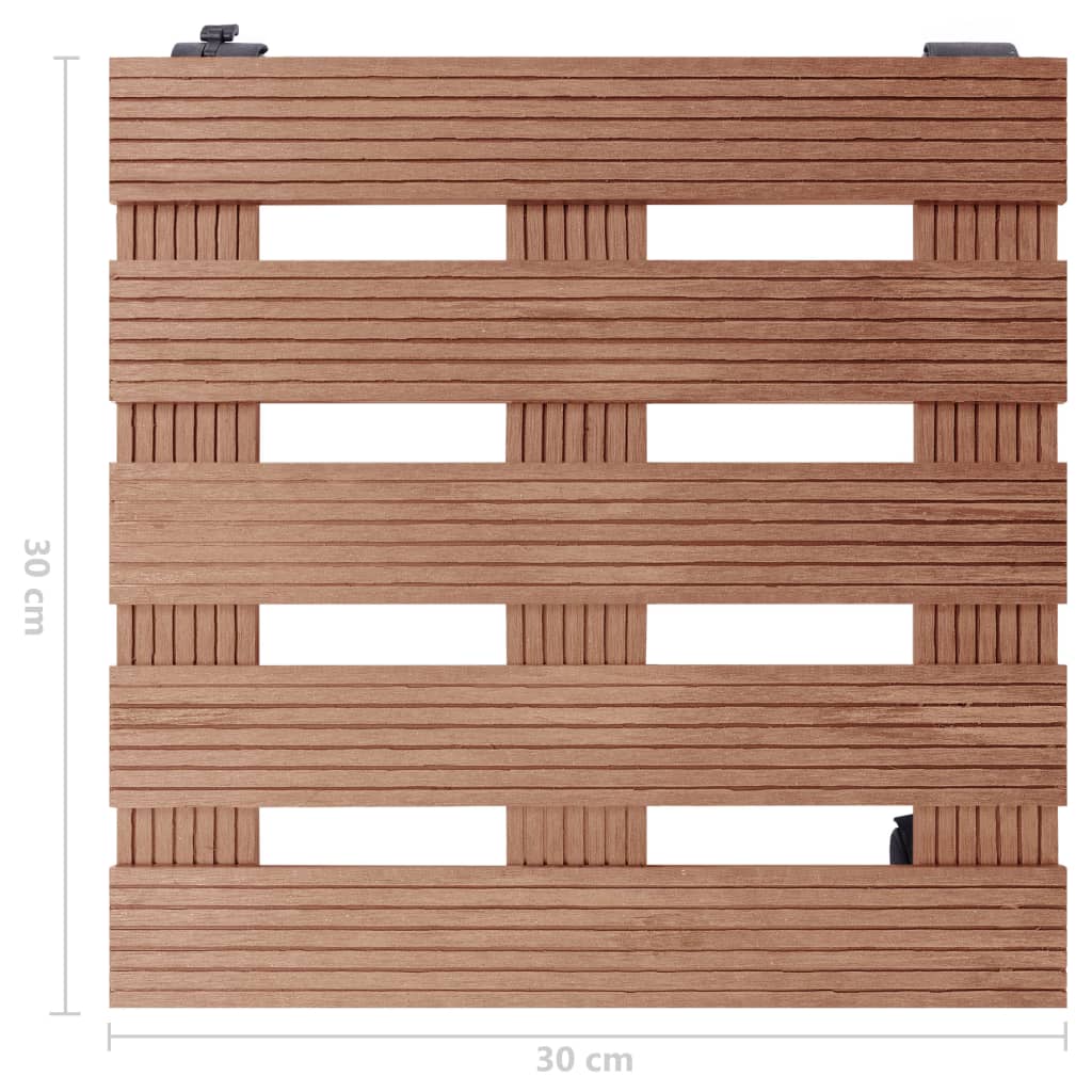 Kolica za biljke 2 kom smeđa 30 x 30 x 7,5 cm WPC